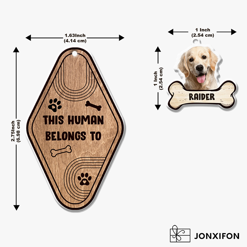 Llavero personalizado con foto y texto, llaveros de imagen personalizados,  placa de identificación de perro de acero inoxidable, llavero personalizado